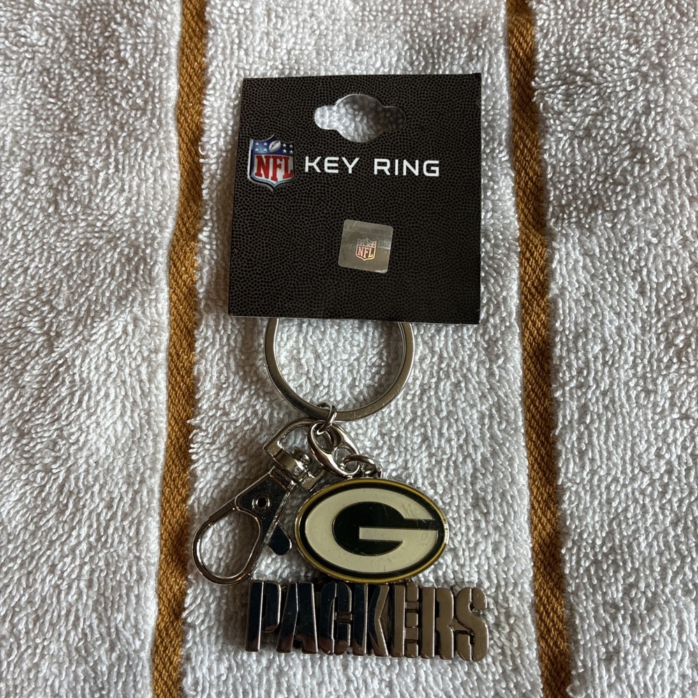 Green Bay Packers-Keychain NFL Football Key Ring Key Holder NWT